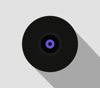 Vinyl icon on white background Stock Illustration