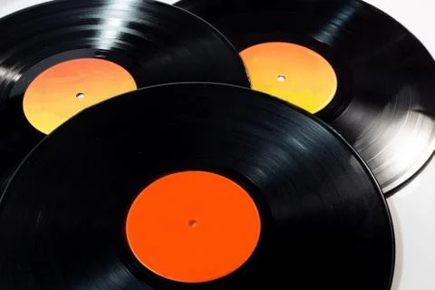 Vinyl isolated on white background Stock Photos