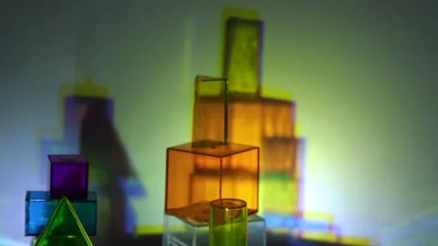 Vinyl Light Play: A Mesmerizing Optical Display Stock Footage 302405572