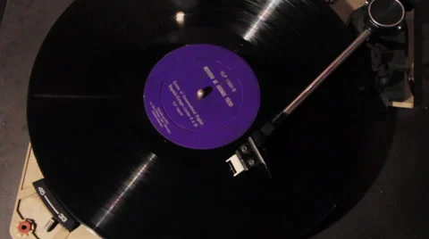 Vinyl LP disc being played Stock Footage 57510173