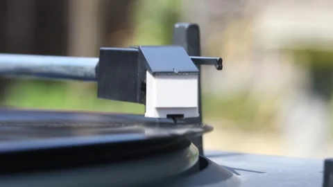 Vinyl LP player Stock Footage 242173330