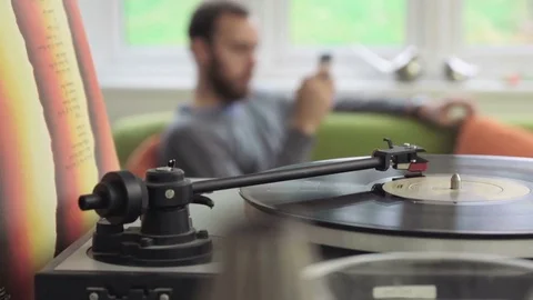 Vinyl LP Record Switchover Stock Footage 71222989