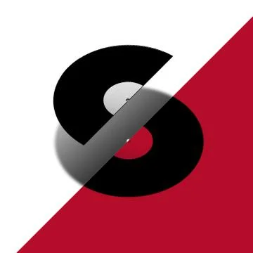 Vinyl LP split in the half Stock Illustration