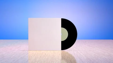 Vinyl mock up Stock Illustration