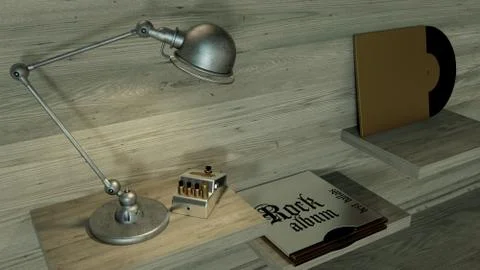 Vinyl mock up Stock Illustration