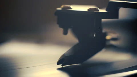 Vinyl needle. pickup. close-up Video stock 96707870