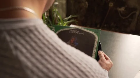 Vinyl. Old gramophone. Person pulls out a record.Man reviews a record.Music. Stock Footage 102662711