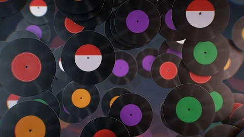 Vinyl player background Video stock 72414696