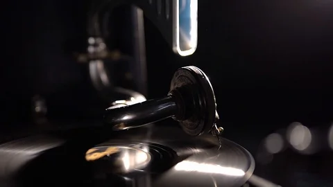 Vinyl player gramofon Stock Footage 125127546