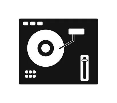 Vinyl player icon illustrated in vector on white background Stock Illustration