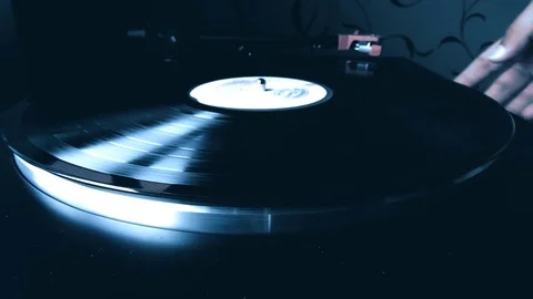Vinyl player. Vintage Stock Footage 76346713
