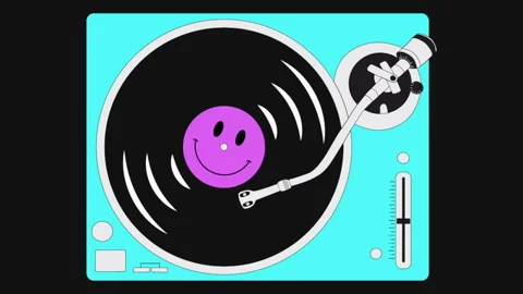 Vinyl record animation Stock Footage 131002649