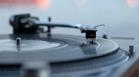 Vinyl record on the beach Stock Footage 51770356