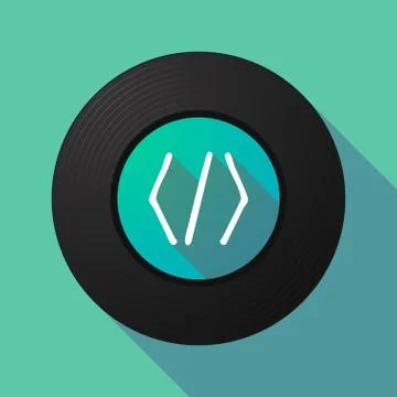 Vinyl record with a code sign Stock-Illustration