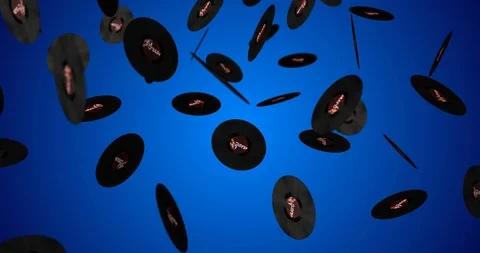 Vinyl record falling slow motion Video stock 88706857