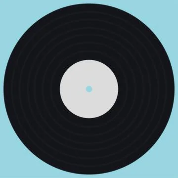 Vinyl record in flat style Stock Illustration
