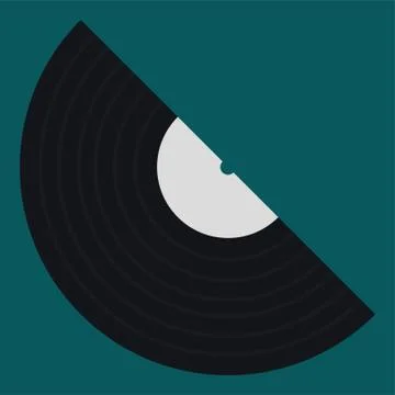 Vinyl record in flat style Stock Illustration