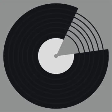 Vinyl record in flat style Stock Illustration