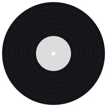 Vinyl record in flat style Stock Illustration