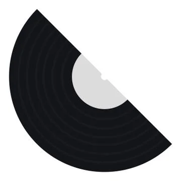 Vinyl record in flat style Illustrazione stock