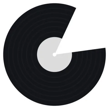Vinyl record in flat style Stock Illustration