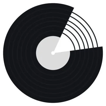Vinyl record in flat style Stock Illustration