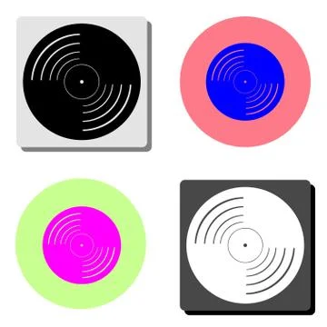 Vinyl record. flat vector icon Stock Illustration