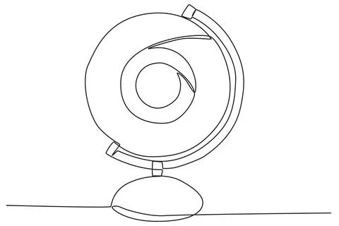 A vinyl record on a globe spot Stock Illustration