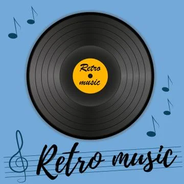 Vinyl record for gramophone. Stock Illustration