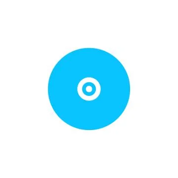 Vinyl record icon flat. Stock Illustration