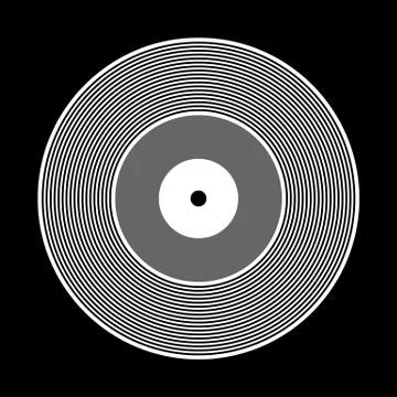 Vinyl record icon. Illustrazione stock