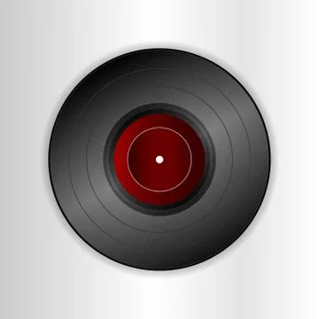 Vinyl record icon. Illustrazione stock