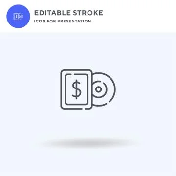 Vinyl Record icon vector, filled flat sign, solid pictogram isolated on white Stock Illustration