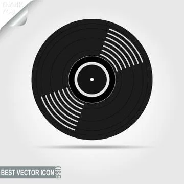 Vinyl Record icon. Vector Stock Illustration