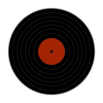 Vinyl record icon on white background. music symbol. Vinyl 33rpm record sign. Illustrazione stock