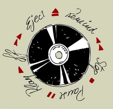 Vinyl Record Stock Illustration