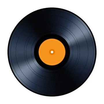 Vinyl record isolated on white background. Stock Illustration
