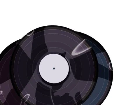 Vinyl record isolated on a white background Stock Illustration