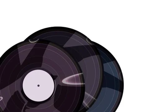 Vinyl record isolated on a white background Stock Illustration