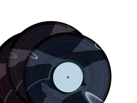 Vinyl record isolated on a white background Stock Illustration