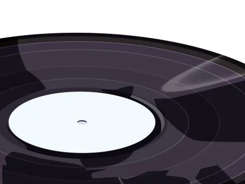 Vinyl record isolated on a white background Stock Illustration