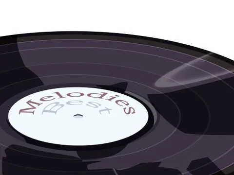 Vinyl record isolated on a white background Stock Illustration