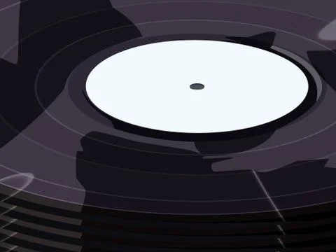 Vinyl record isolated on a white background Stock Illustration