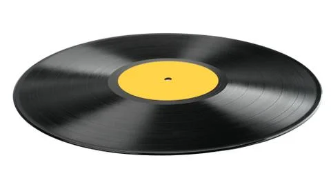 Vinyl record isolated on white background. 库存照片
