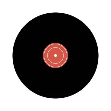 Vinyl record isolated on white Illustrazione stock
