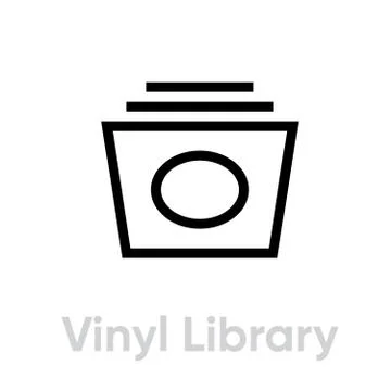 Vinyl Record Library icon 스톡 일러스트