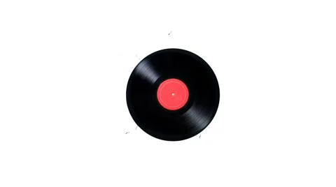Vinyl record with a lot of notes. Vinyl record playing music Stock Footage 62709166
