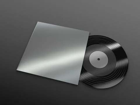 Vinyl record mockup Stock Photos