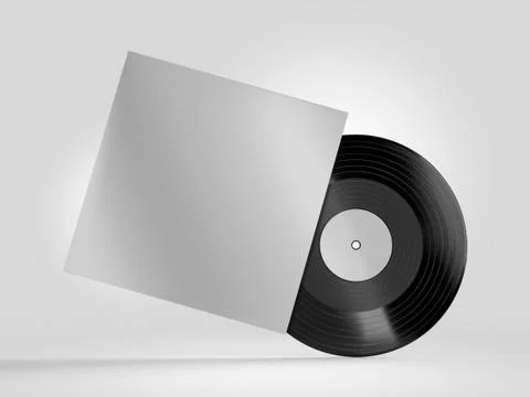Vinyl record mockup Stock Photos