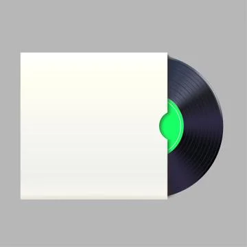 Vinyl record in pack Stock Illustration